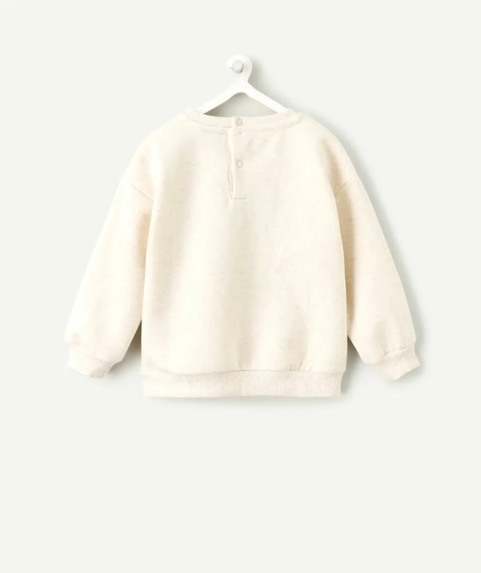 Sweat bébé garçon écru imprimé dino