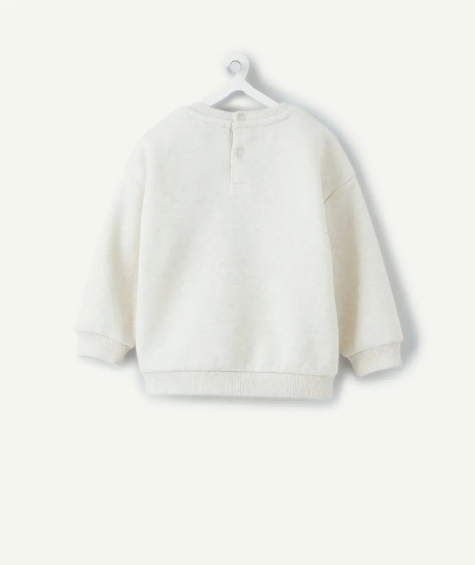 Sweat bébé garçon écru imprimé message