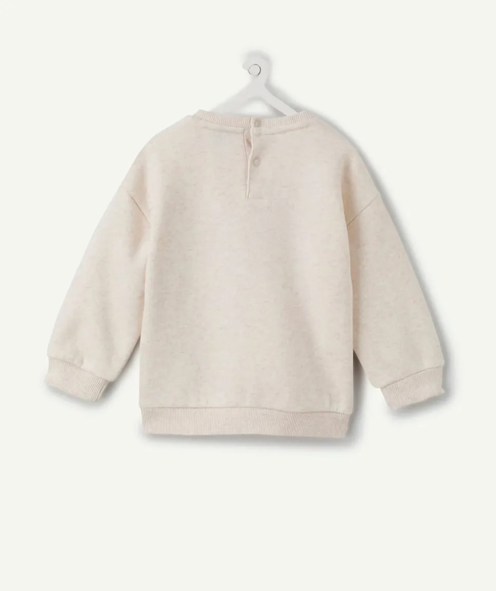 Sweat bébé garçon écru message bouclette