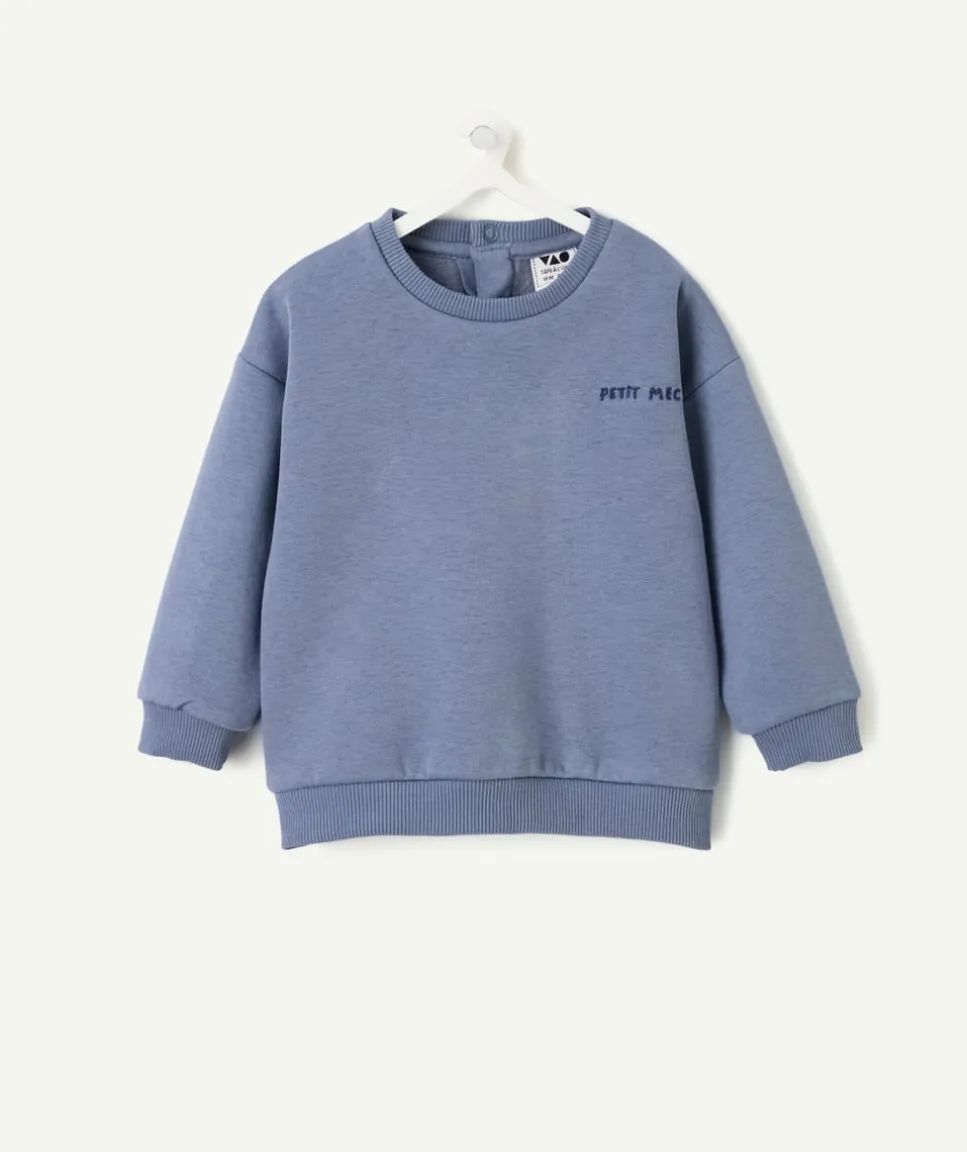 Sweat bébé garçon gris imprimé message