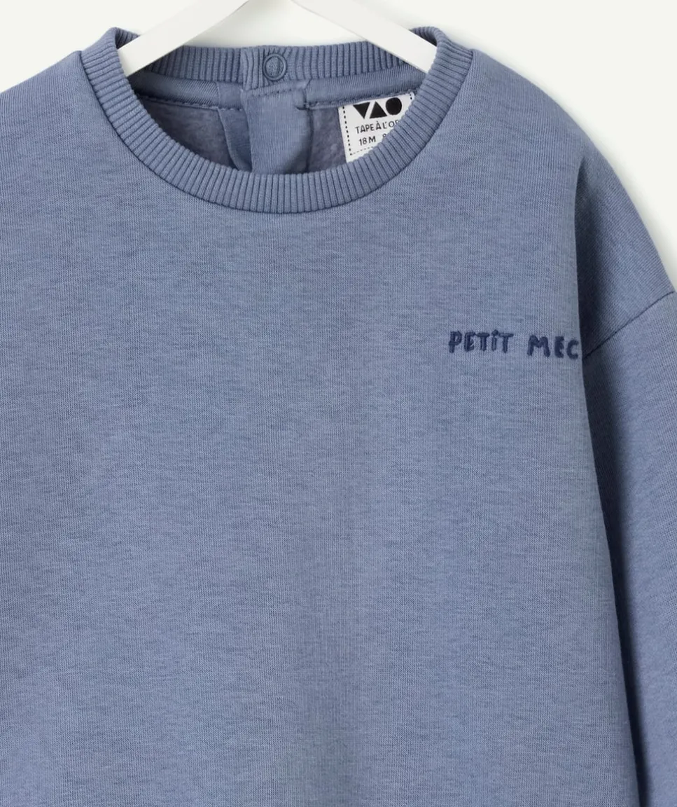 Sweat bébé garçon gris imprimé message
