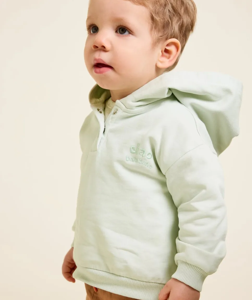 Sweat bébé garçon imprimé message