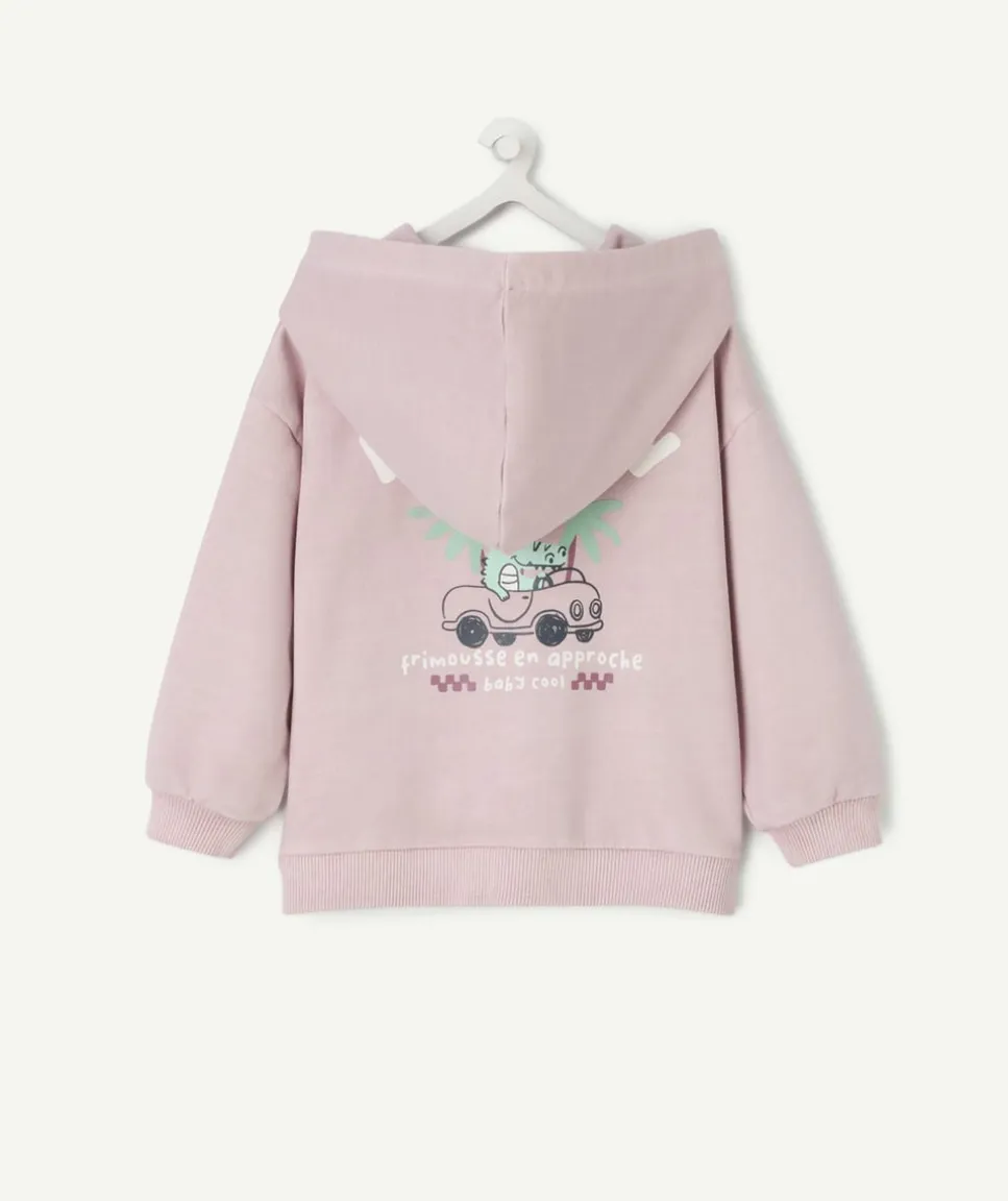 Sweat bébé garçon rose imprimé