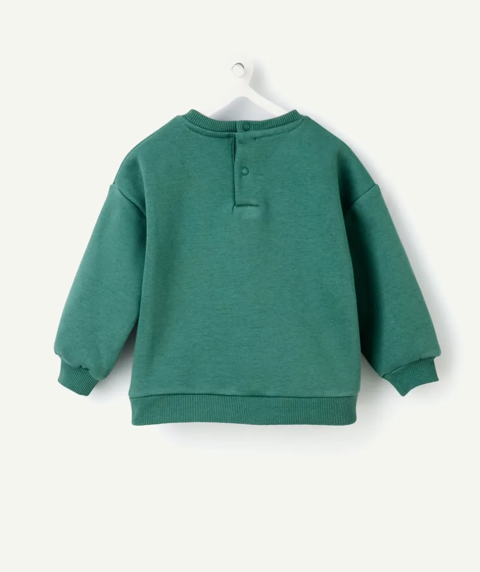 Sweat bébé garçon vert imprimé
