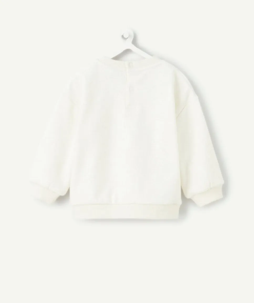 Sweat blanc bébé garçon imprimé renard