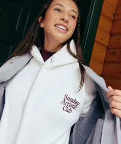 Sweat à capuche fille blanc