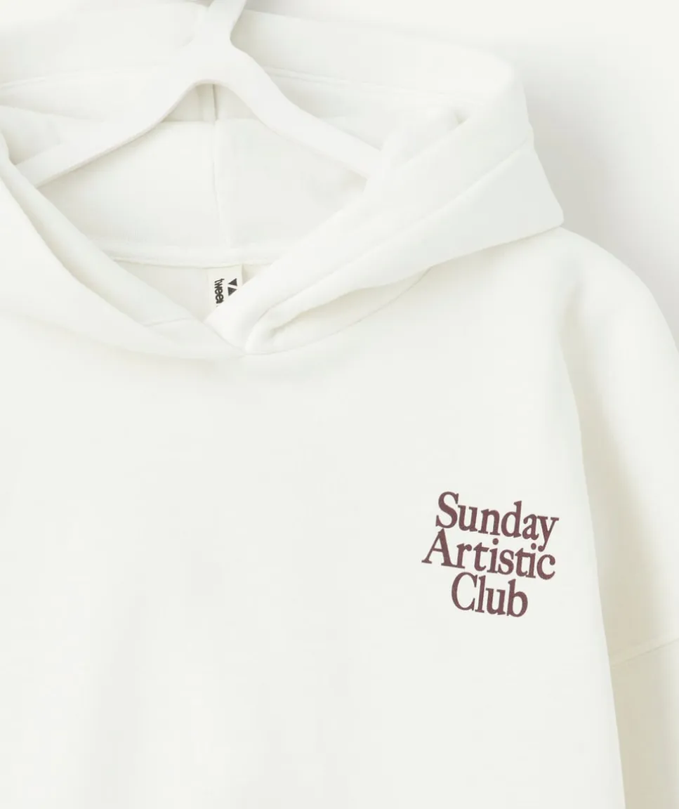 Sweat à capuche fille blanc