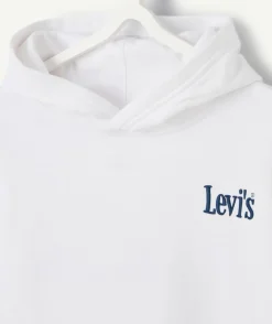 Sweat à capuche garçon blanc imprimé
