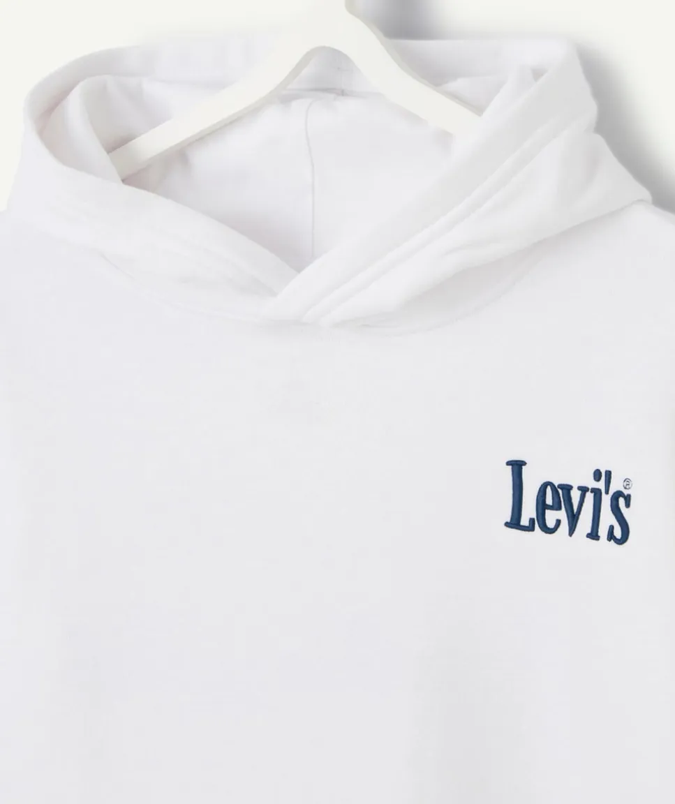 Sweat à capuche garçon blanc imprimé