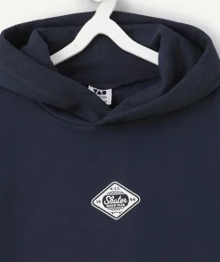 Sweat à capuche garçon bleu marine