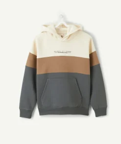 Sweat à capuche garçon colorblock