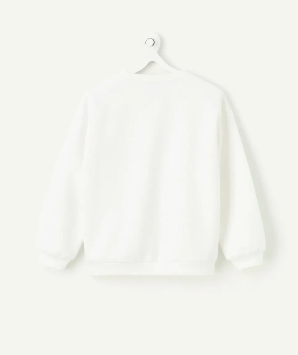 Sweat fille blanc avec nœuds
