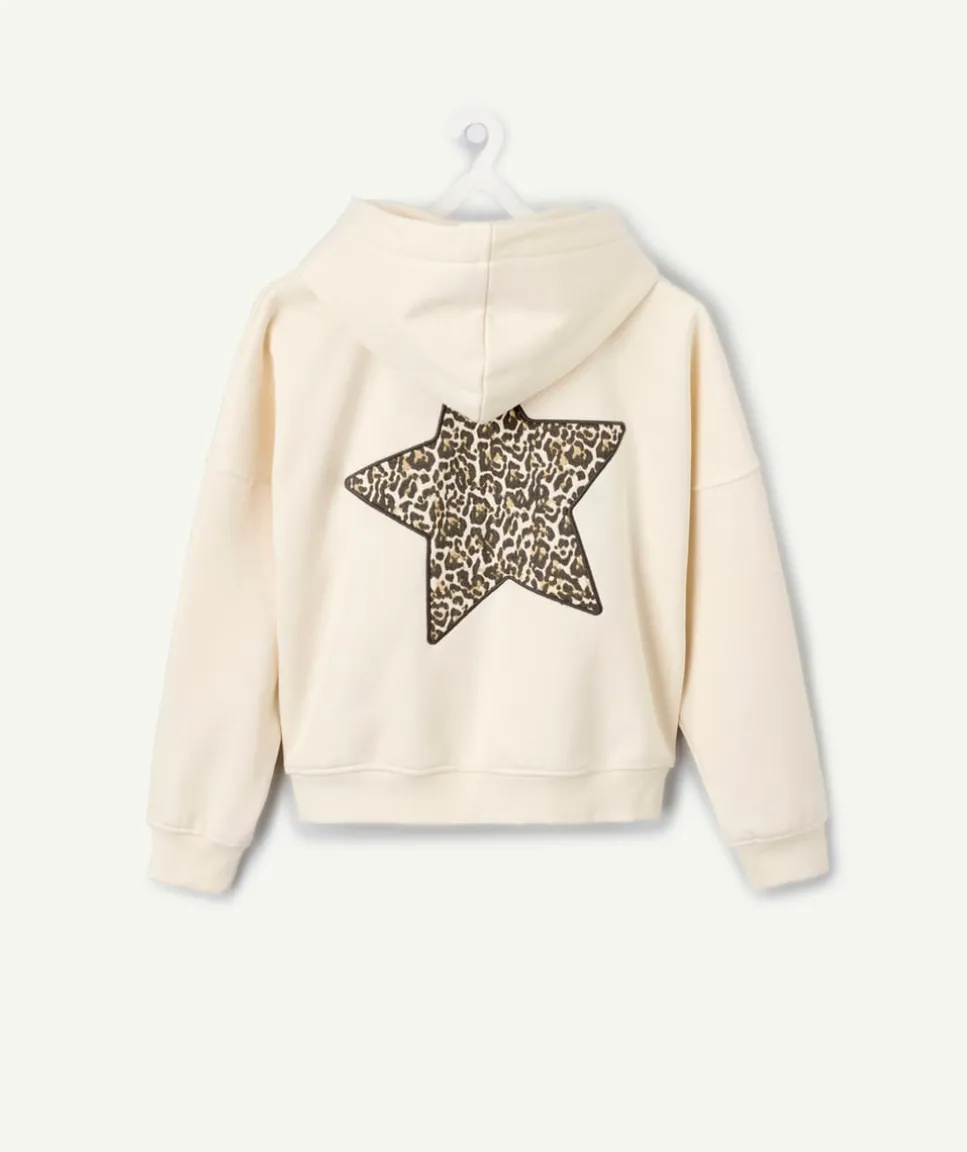 Sweat fille droit écru