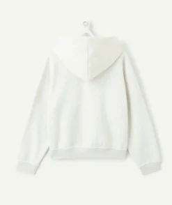 Sweat fille droit gris imprimé