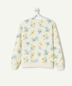 Sweat fille imprimé fleurs
