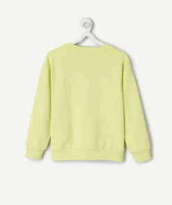 Sweat fille jaune imprimé