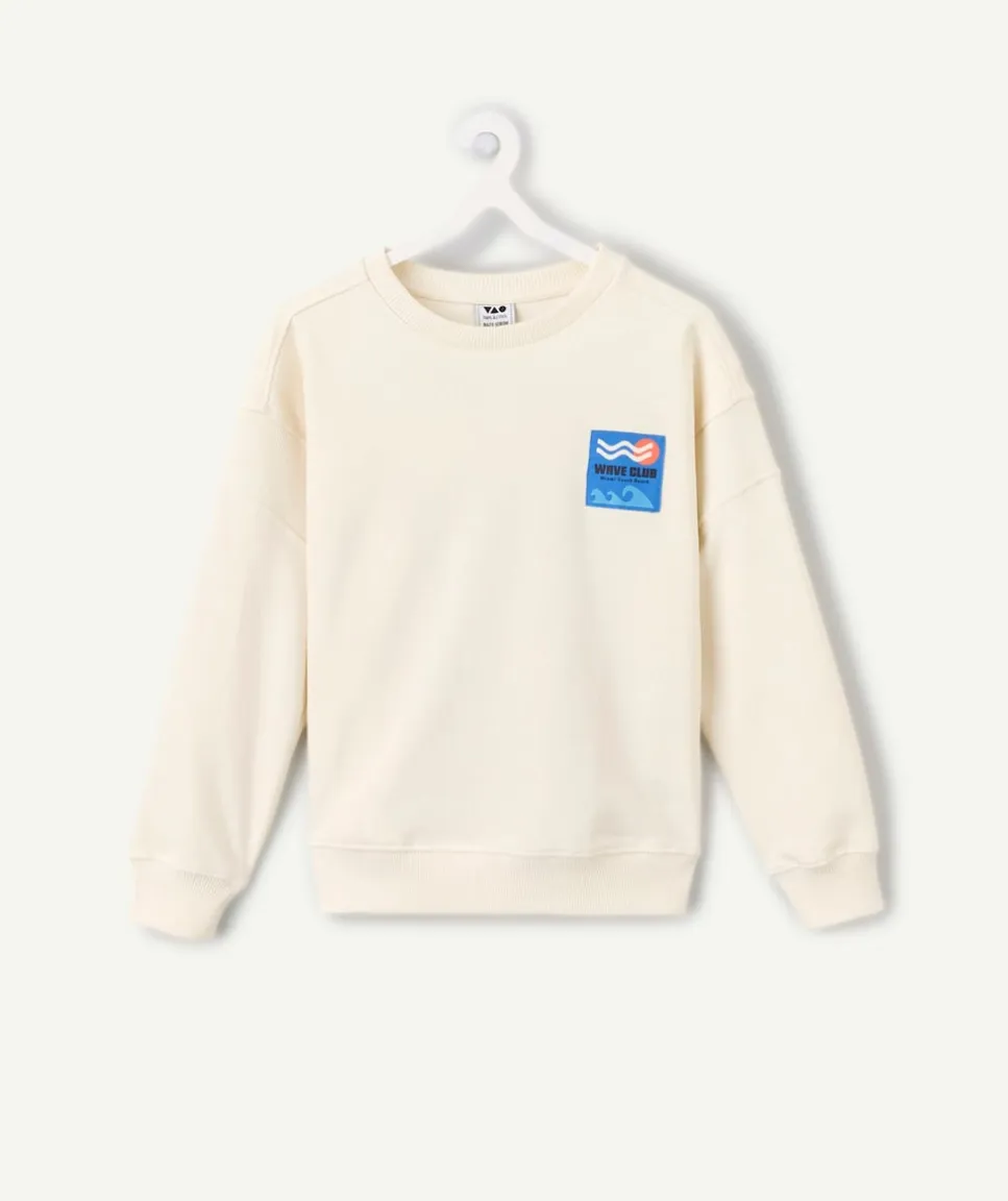 Sweat garçon blanc imprimé