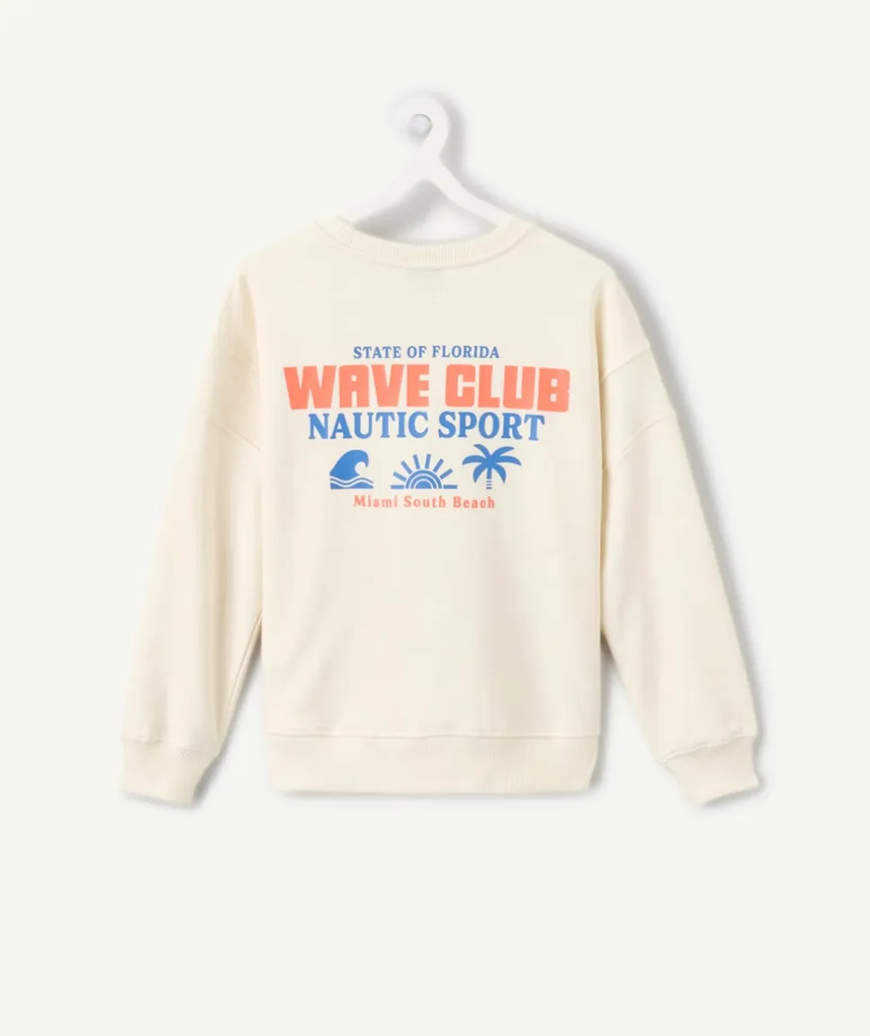 Sweat garçon blanc imprimé