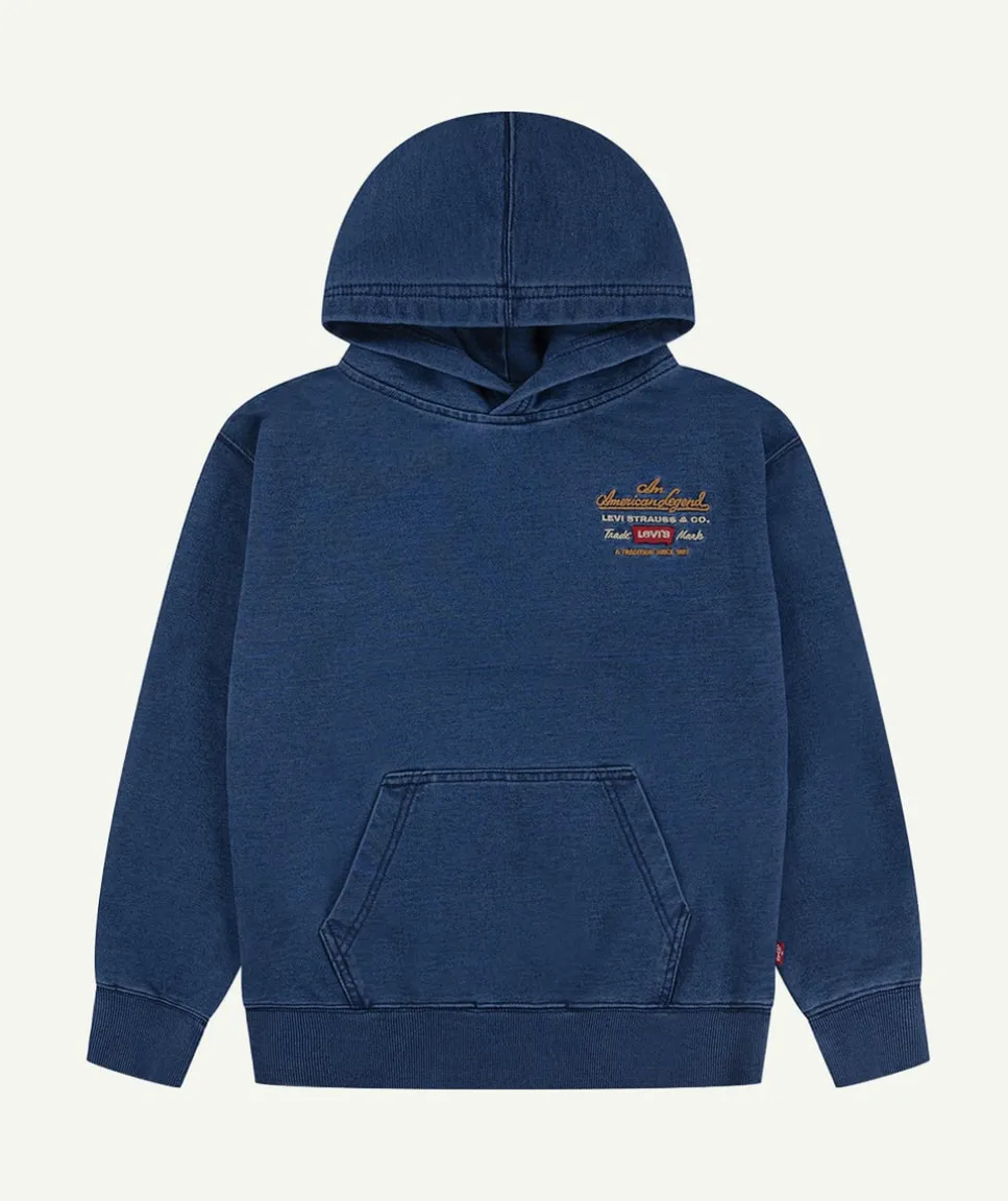 Sweat garçon à capuche bleu