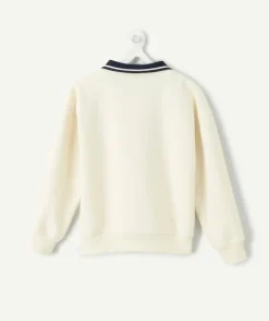 Sweat garçon col polo message