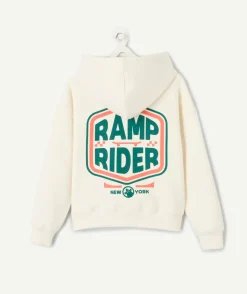 Sweat garçon écru imprimé