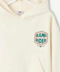 Sweat garçon écru imprimé
