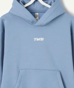 Sweat garçon droit bleu imprimé