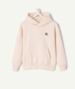 Sweat garçon droit écru imprimé