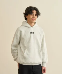 Sweat garçon droit gris