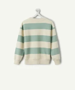 Sweat garçon droit rayé