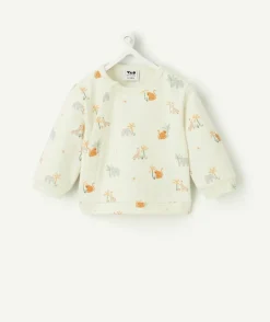 Sweat garçon naissance imprimé animaux