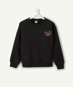 Sweat garçon noir imprimé noël
