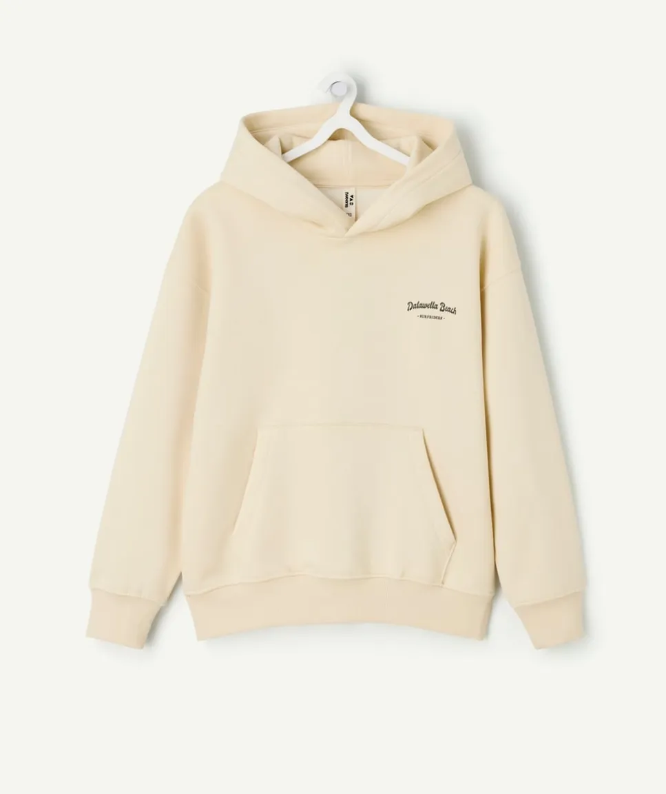 Sweat garçon oversize beige