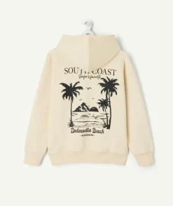 Sweat garçon oversize beige