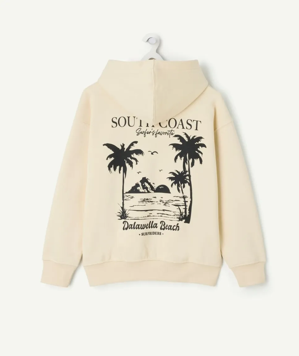 Sweat garçon oversize beige