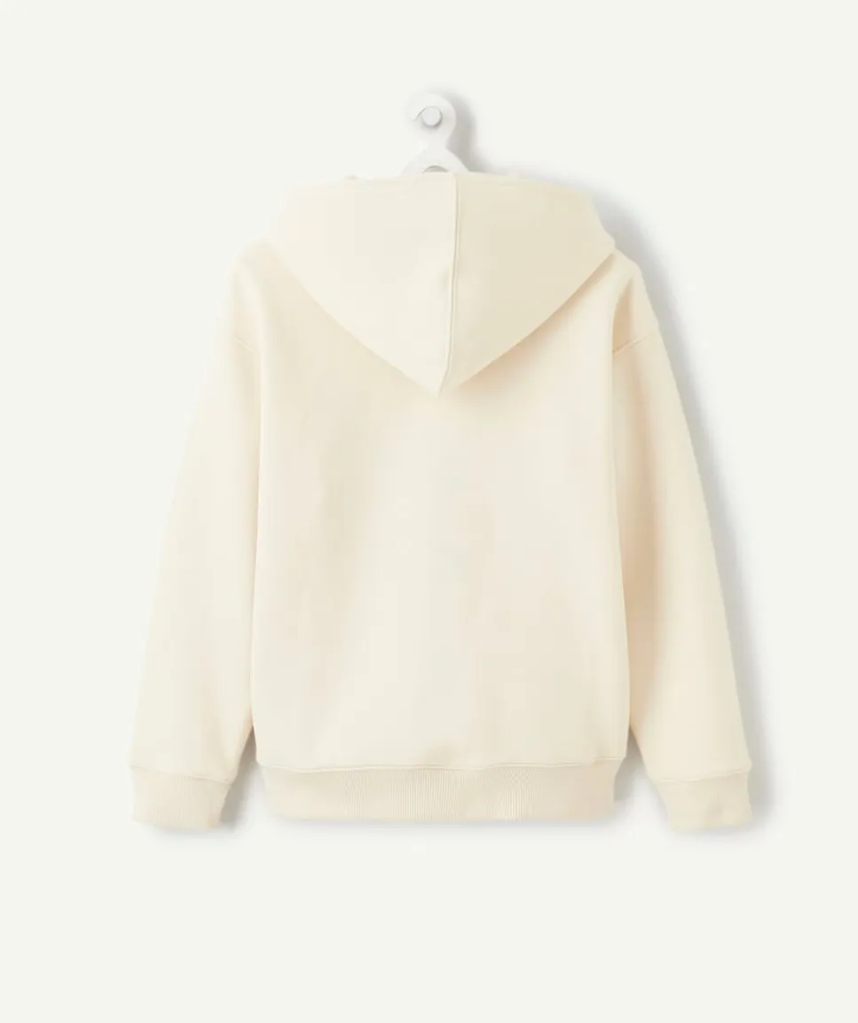Sweat garçon oversize crème