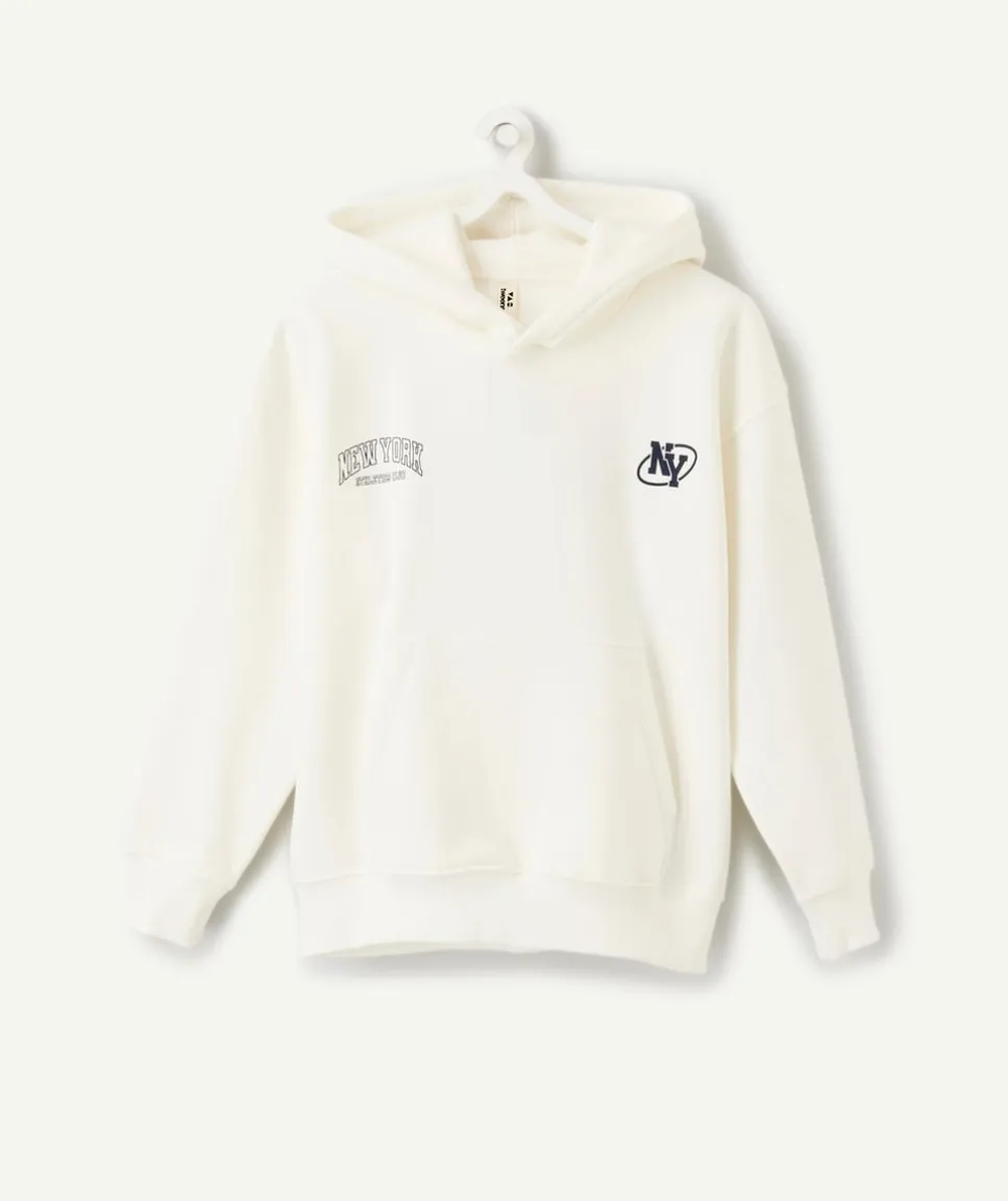 Sweat garçon oversize imprimé écru