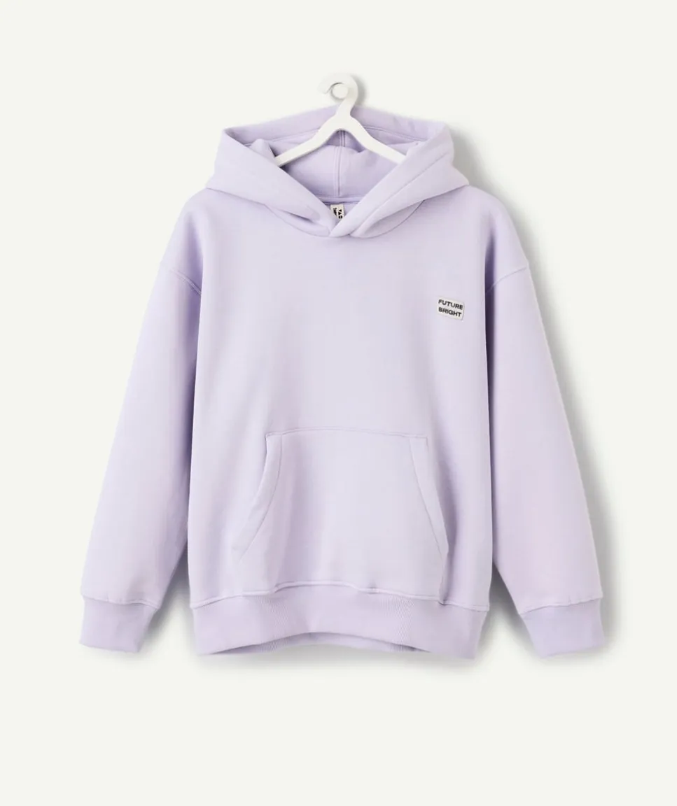 Sweat garçon oversize violet imprimé
