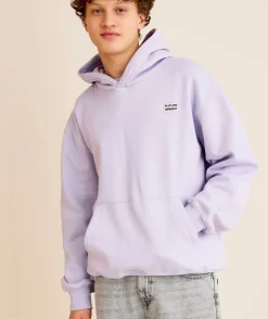 Sweat garçon oversize violet imprimé