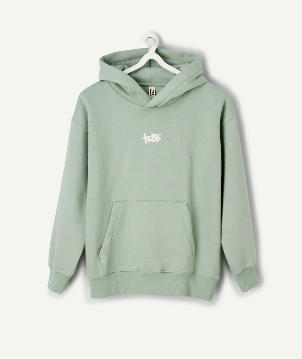 Sweat garçon vert imprimé