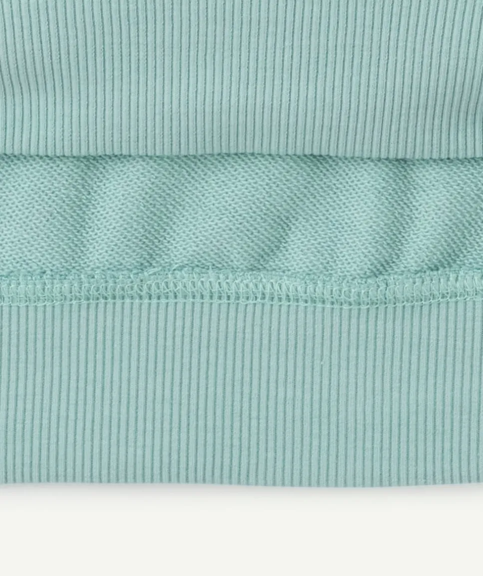 Sweat garçon vert imprimé palmiers