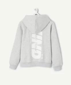 Sweat garçon zippé gris