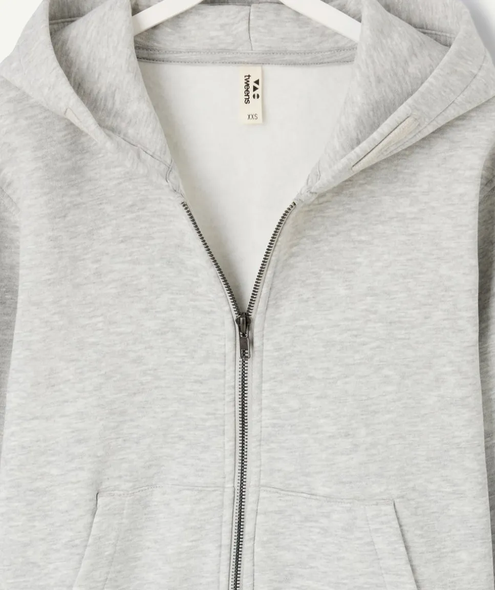 Sweat garçon zippé gris