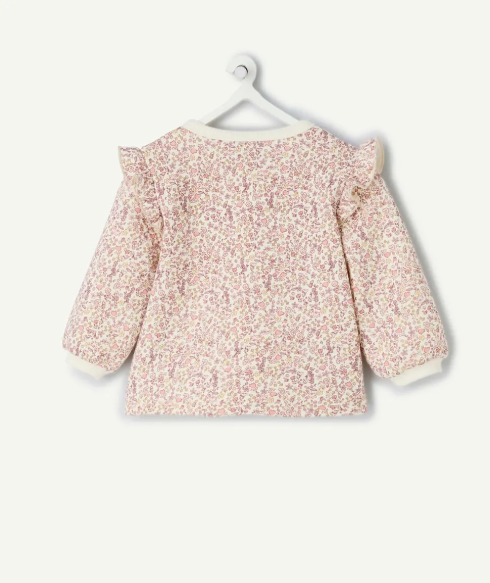 Sweat naissance fille imprimé floral