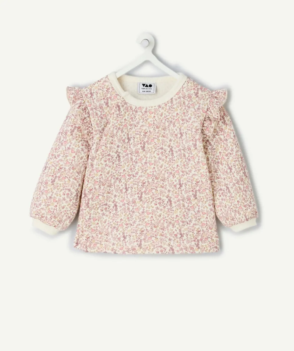 Sweat naissance fille imprimé floral