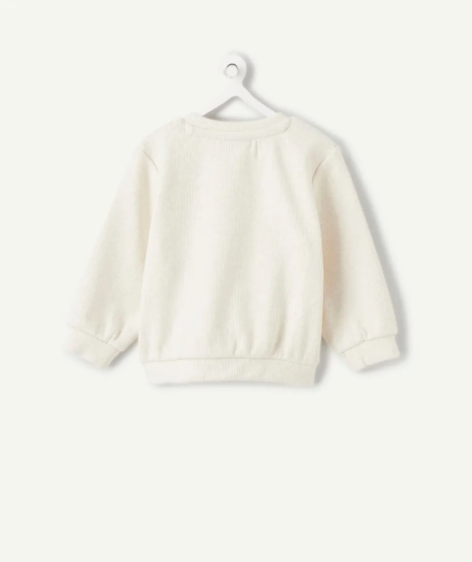 Sweat naissance garçon blanc imprimé éléphant