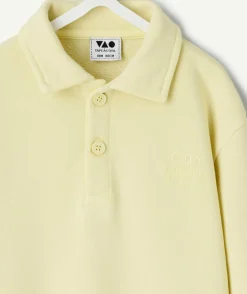 Sweat polo bébé garçon jaune