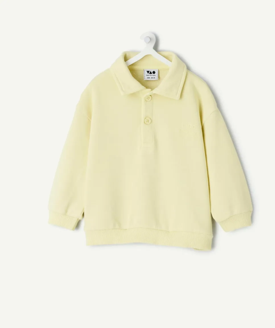 Sweat polo bébé garçon jaune