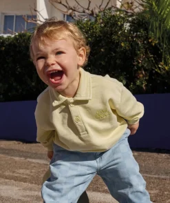 Sweat polo bébé garçon jaune