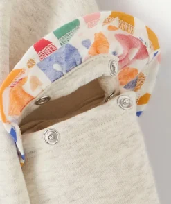Sweat évolutif fille gris en fibres recyclées avec volants